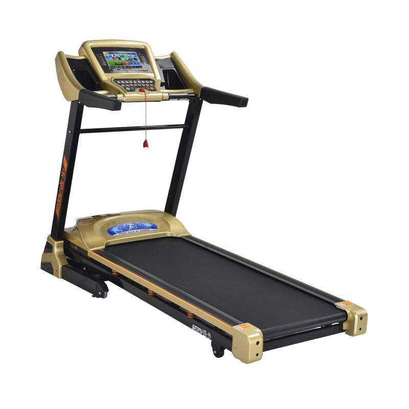 Deluxe features a treadmill